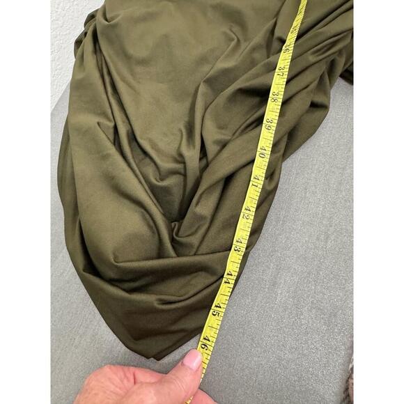 Zeagoo Olive Green Ruched Maxi Tank Dress Size XXL – Sleek Bodycon Style - Picture 8 of 9